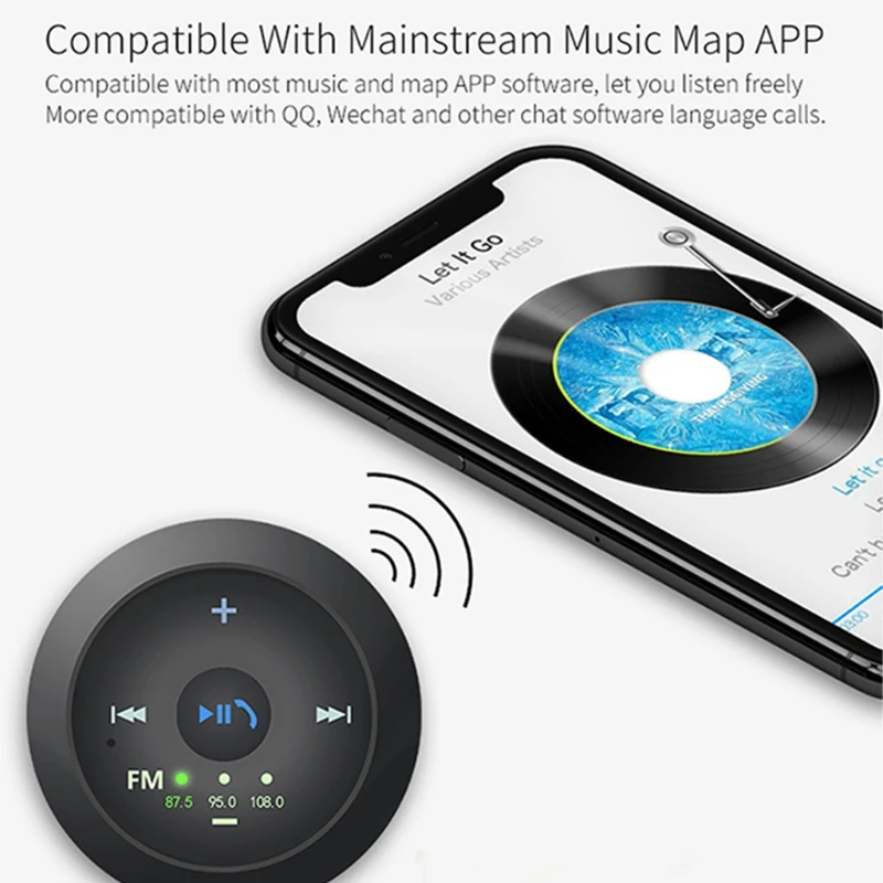 Адаптер ресивера совместимый с Bluetooth USB AUX адаптер для телефона FM-порт