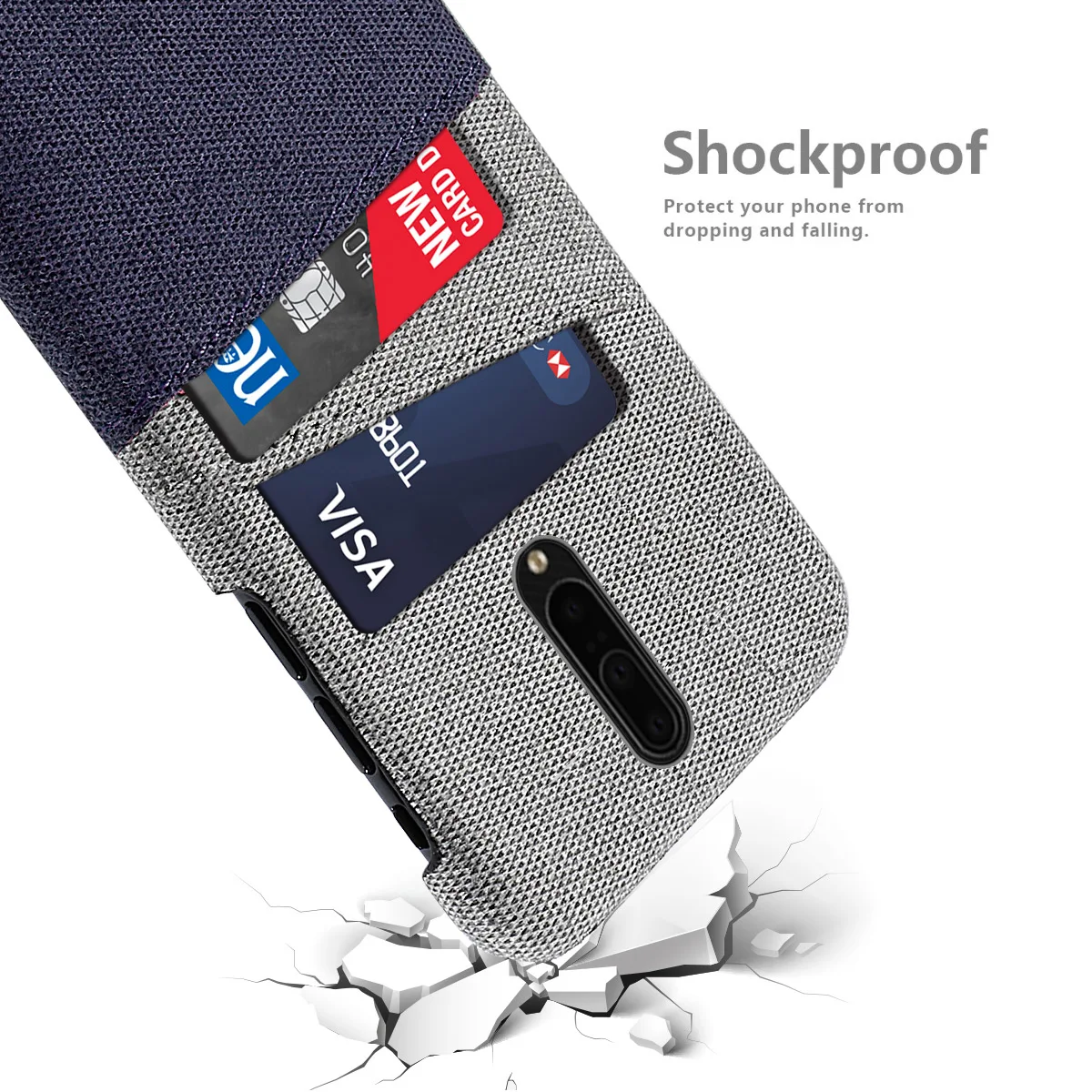 For OnePlus 7T Pro 7 Phone Back Case Slim Retro Woven Fabric Cloth Anti-scratch Hard PC Shockproof Cover Coque |