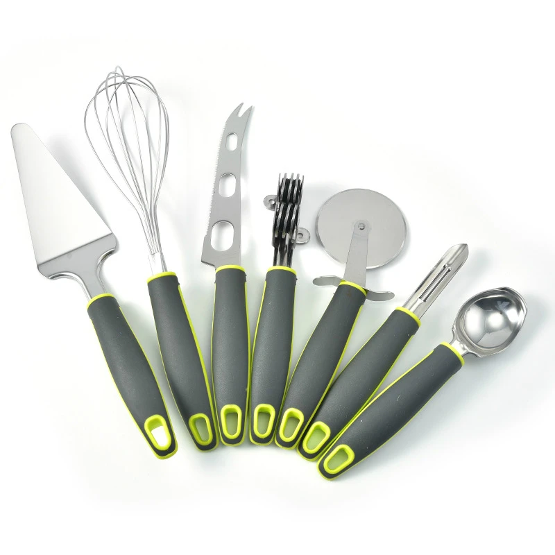 

7 Piece Stainless Steel Kitchen Utensil Set-Household Kitchenware-Premium Cooking Utensils-Easy To Clean/Dishwasher Safe