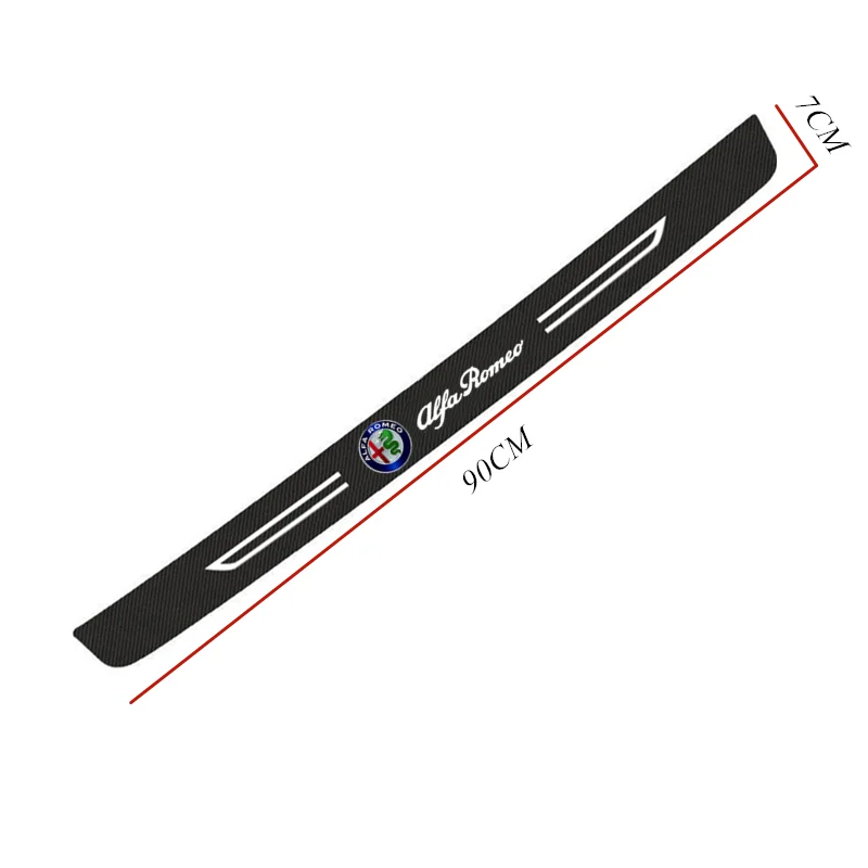 

For Alfa Romeo giulia stelvio giulietta 166 159 147 Car trunk carbon fiber protection sticker car rear bumper protection sticker