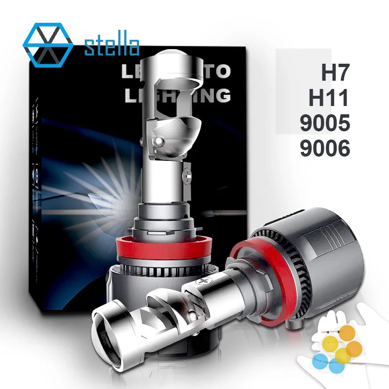 Светодиодная фара Stella h7 h11 мини объектив проектор 9005 авто идеальный Ближний свет