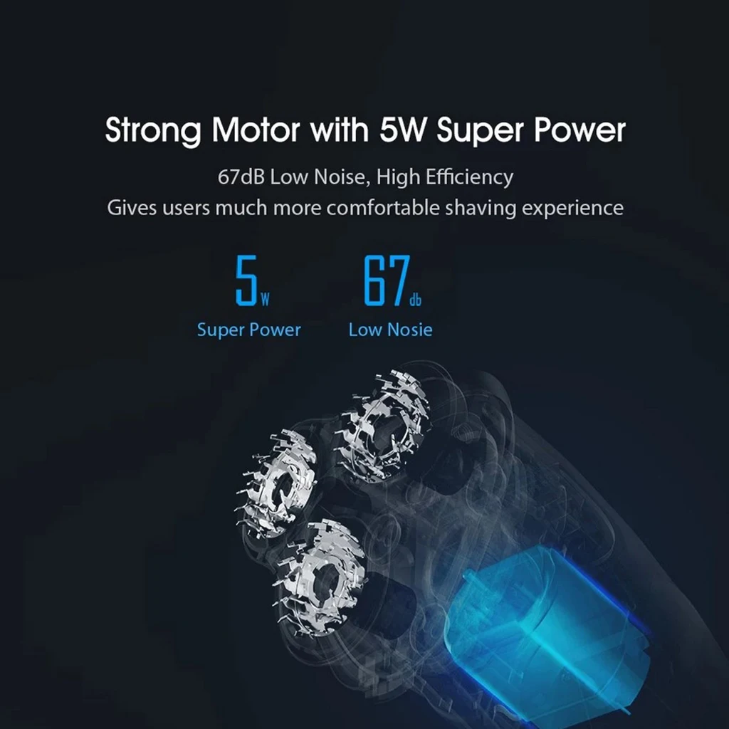 Enchen Мужская бритва для лица гибкая 3D электробритва моющаяся машинка бритья