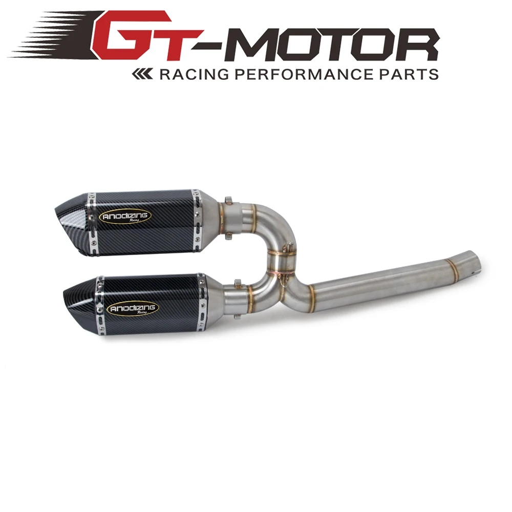 Мотоцикл Полная выхлопная система средняя труба ссылка подключения аксессуары