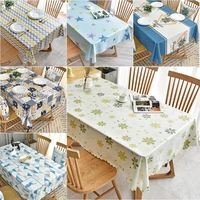 tablecloth rectangular 138cm leaf printed cute waterproof table cover japanese style square dining table cloth oilproof elegant