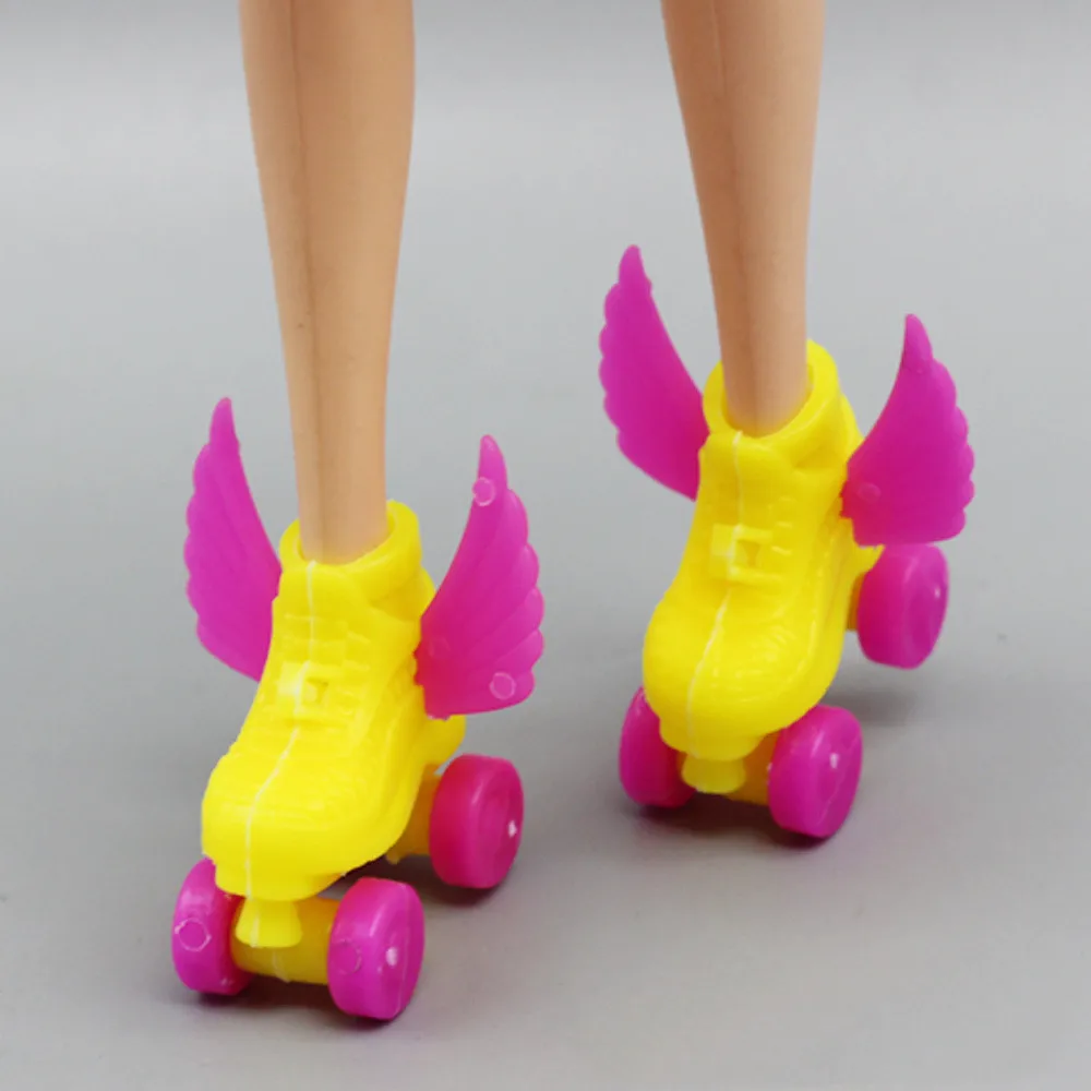Новинка 4 шт./компл. декоративные роликовые коньки Красивая кукольная обувь