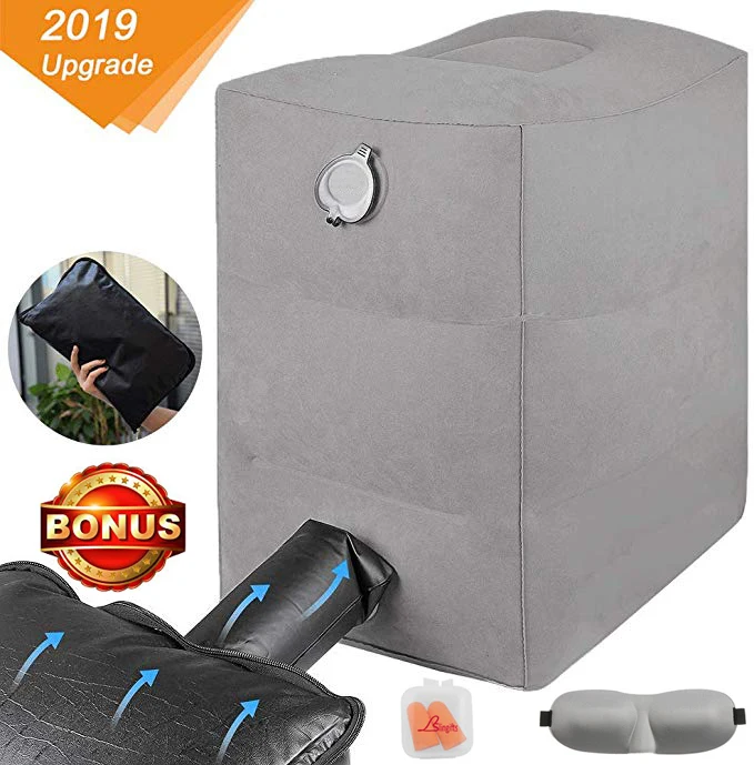 Надувная подушка для отдыха на ногах с воздушным насосом регулируемая высота