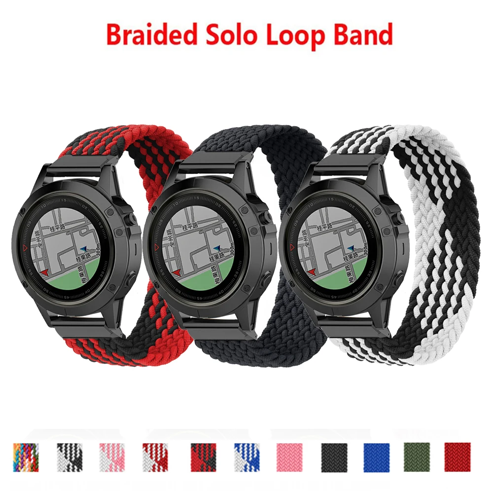 

Ремешок для часов Fenix 6X/Fenix 5X QuickFit, 26 мм 22 мм, нейлоновый ремешок для Garmin Fenix 5 plus 6 Pro 3 HR Forerunner 935/945 D2 Bravo