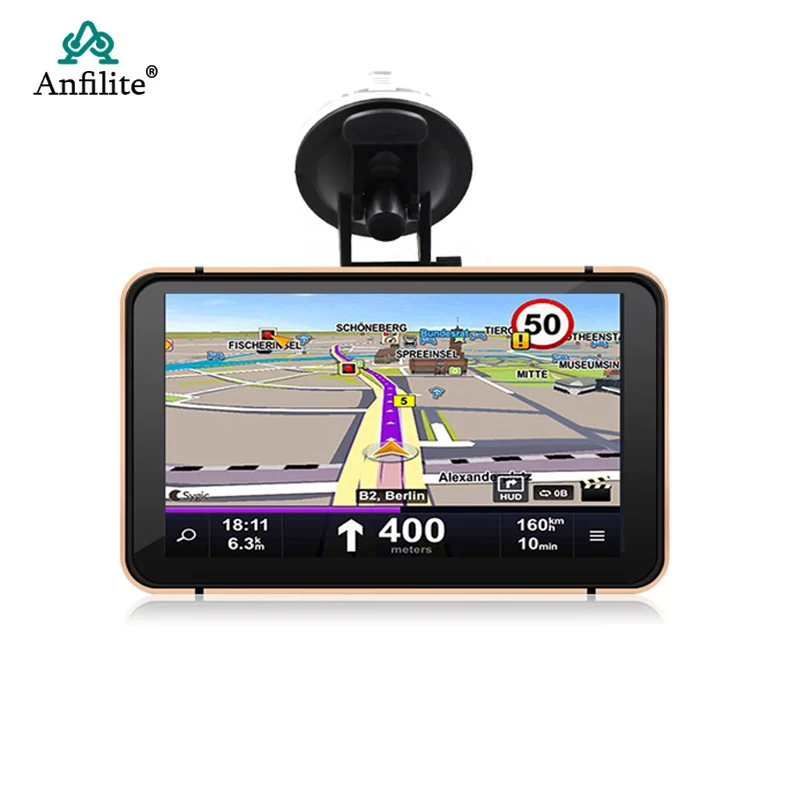 Автомобильный видеорегистратор Anfilite 7 дюймов gps Navigattoin с бесплатными картами MTK8127 грузовик gps навигация 512 МБ 8 Гб Wifi Android 1080P рекордер