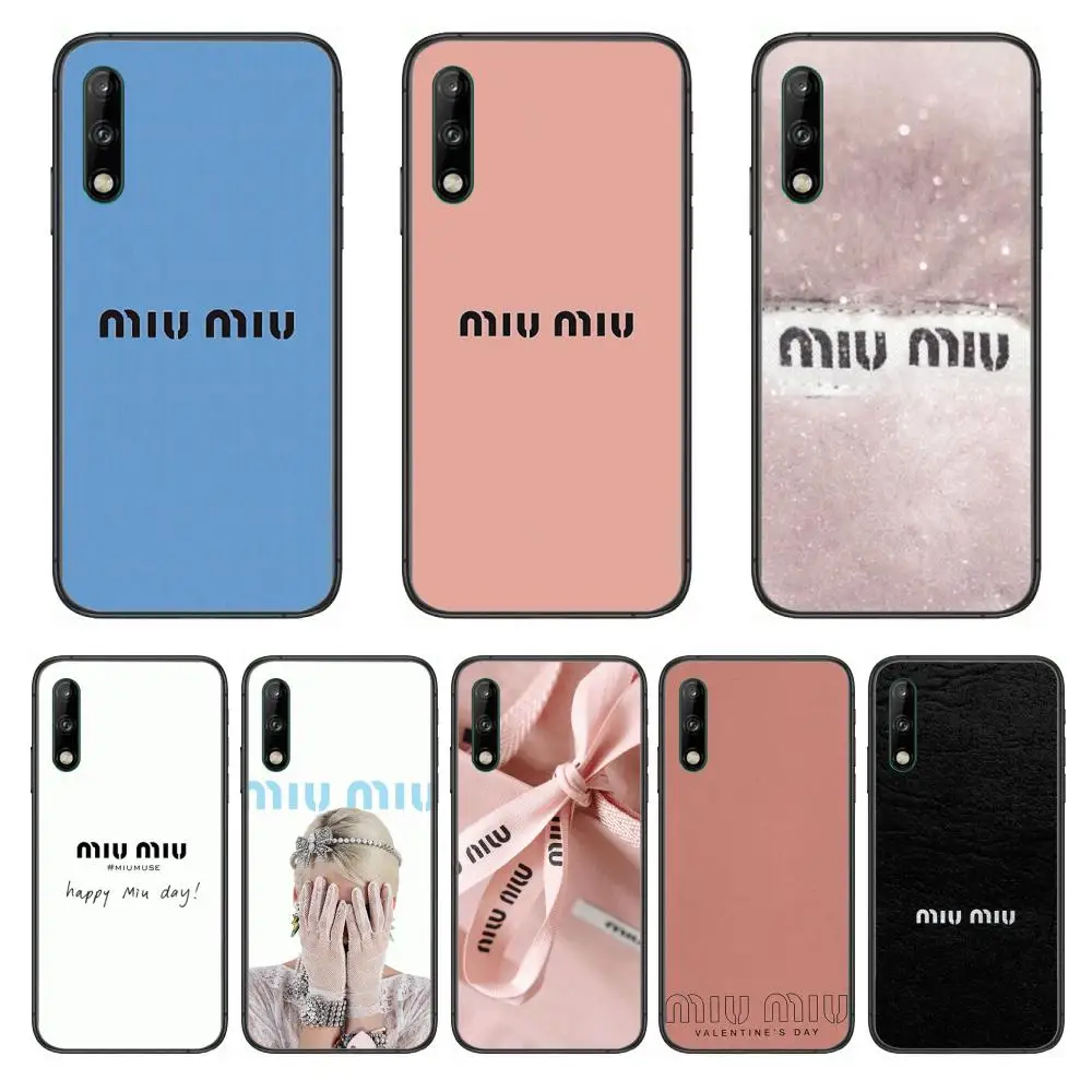 

Italian luxury brand Clear Phone Case For Huawei Y 5 6 7 8 9 A P S Pro 2020 2019 Black Etui Coque Hoesjes Comic Fashion