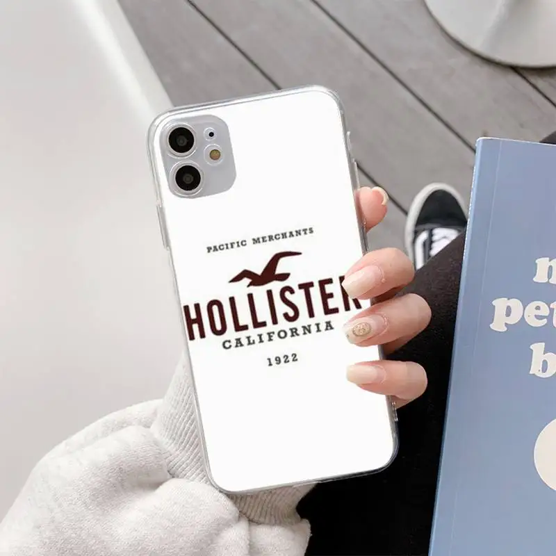 

Holliisters Seagull Phone Case For Iphone11 12 Pro Max SE 2020 6s 7 8 Plus X Xs Max Xr Transparent Soft Silicone Cover