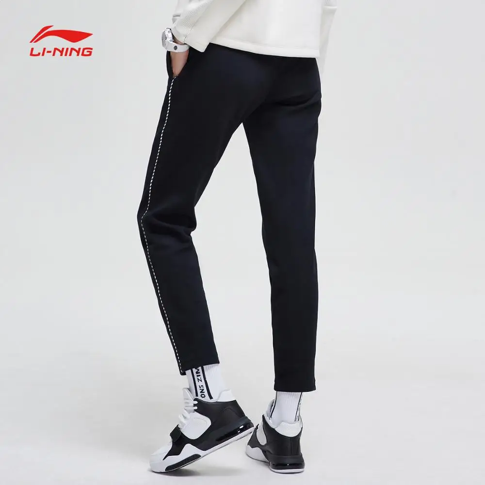 Li-Ning Женский Баскетбол пот брюки флис теплый на 66% полиэстер 34% хлопок Обычный подклад спортивные брюки AKLN688 WKY203