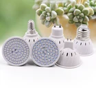 Светодиодная фитолампа E27 GU10 для выращивания растений, 220 В, 48, 60, 80 светодиодов