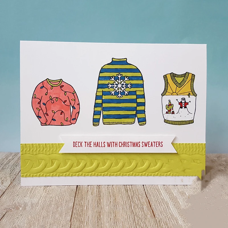 Металлические Вырубные штампы и резиновые Скрапбукинг свитер Одежда Ремесло