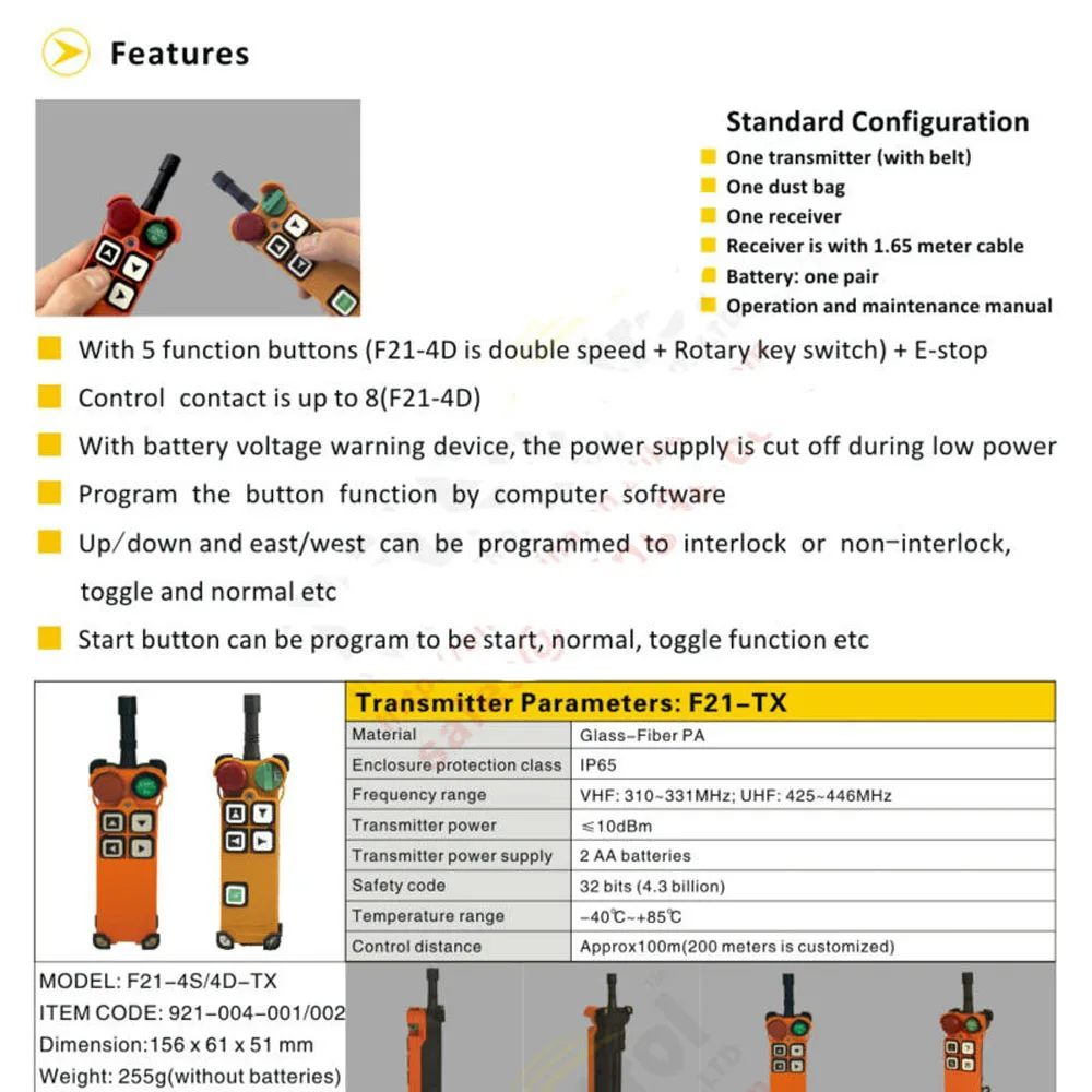 Оригинальный TELECRANE беспроводной промышленный дистанционный регулятор