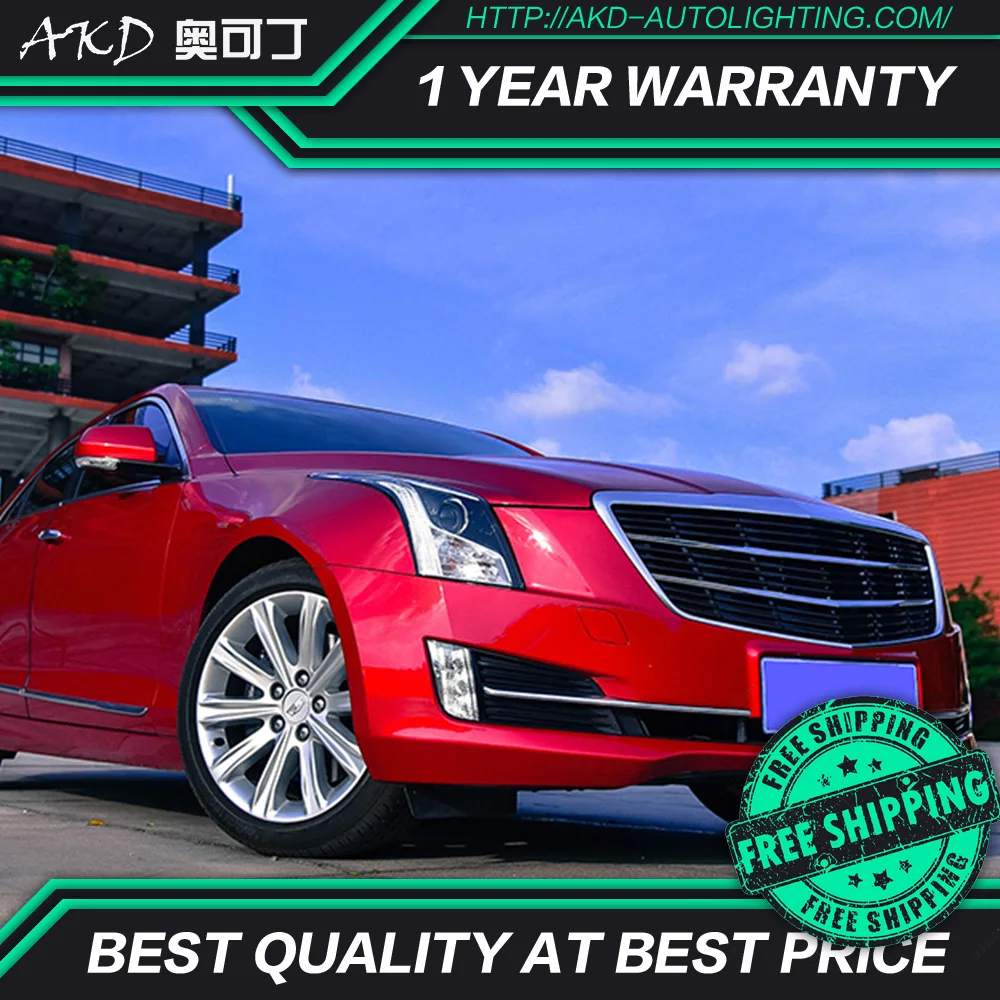 АКД автомобильного тюнинга фары для Cadillac ATS-L ATS L светодиодные DRL Противотуманные
