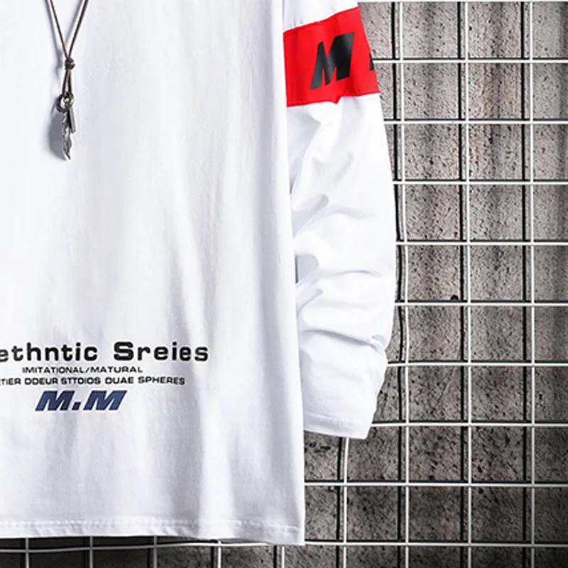 

Men's Cotton Fashion T-shirt Full Sleeve Mens Summer Tshirts Male Oversized Tee Shirts 5XL Casual T Shirt Tee For Man Streetwear