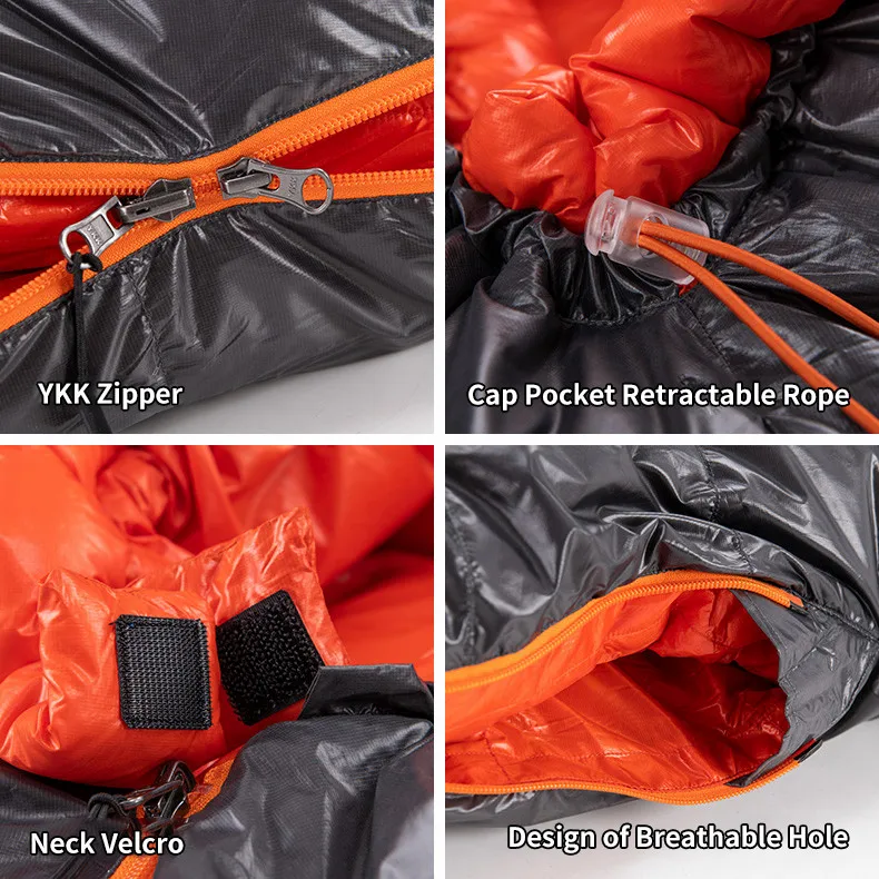 Naturehike Sleeping Bag 90% Filled Goose Down Mummy Thicken Windproof Warm Winter Down Sleeping Bag Ultralight 800FP