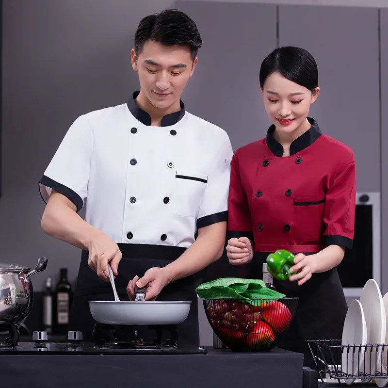 Одежда шеф-повара с коротким рукавом для гостиничного кухонного оборудования