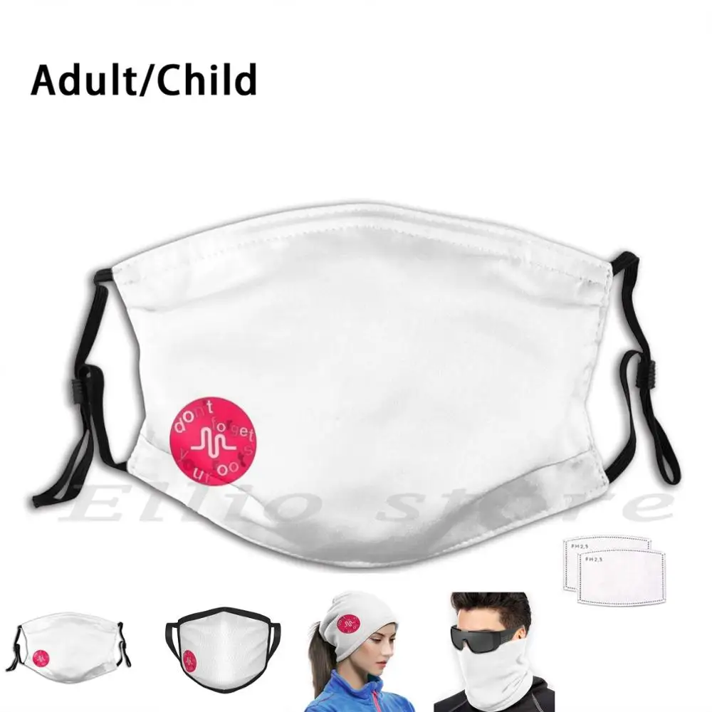 

Don'T Forget Your Mask Pm2.5 Filter Washable Adult Kid Diy Funny Music Throwback