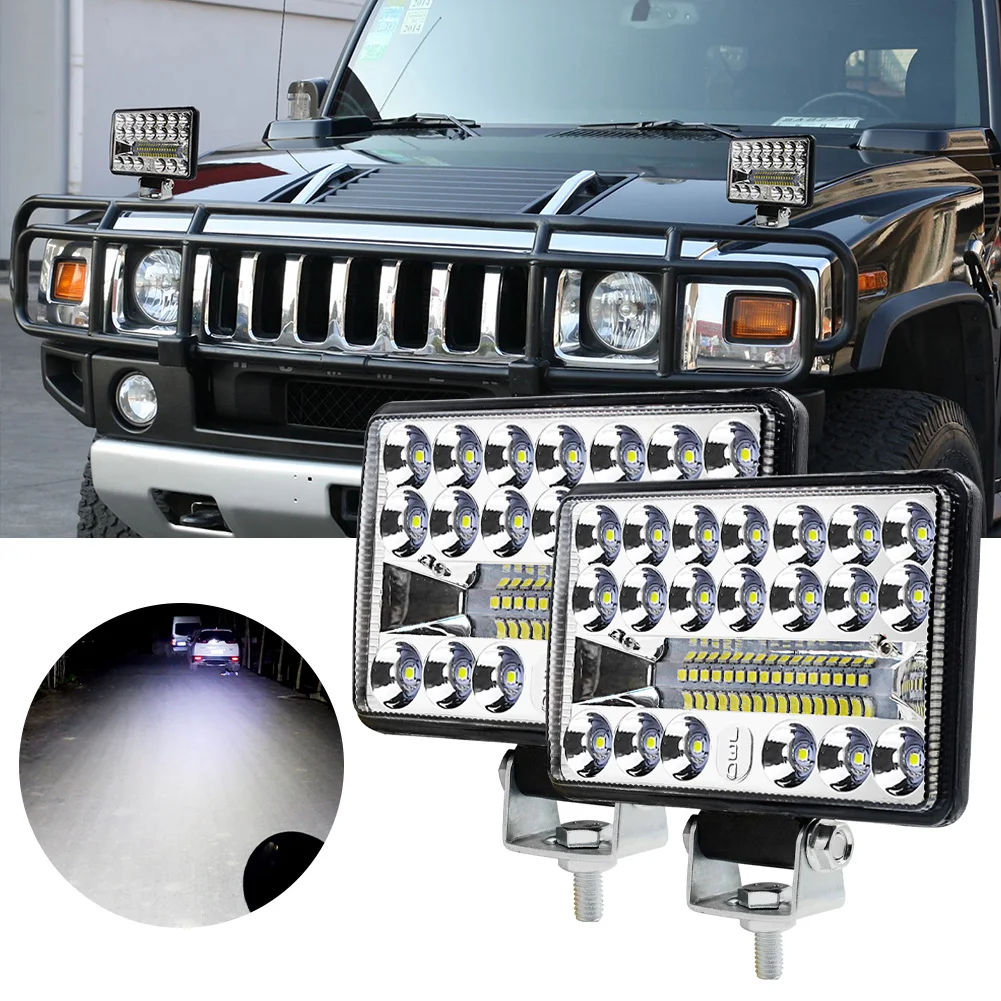 

2Pcs 30W Work Lights DC12-80V 6500K Flood LED Light Bar Waterproof LED Pods for Offroad Truck ATV SUV Auto Accessories Car Light