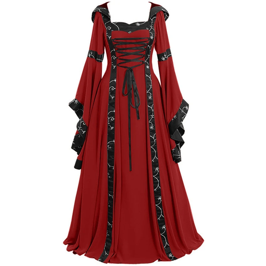 Medieval Cosplay Costumes for Women Halloween Carnival Middle Ages Stage Performance Gothic Retro Court Victoria Dress S-5XL |