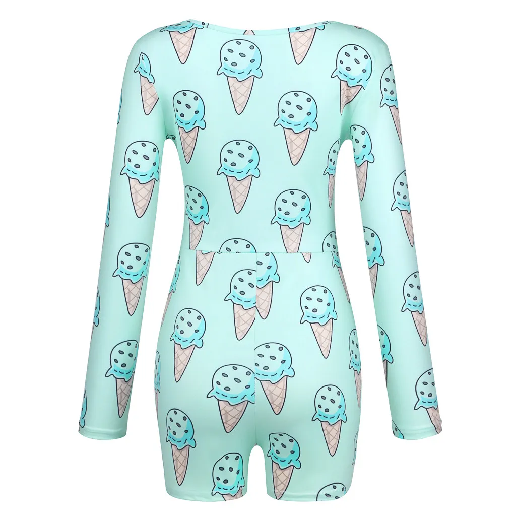 Сексуальное Женское боди с длинным рукавом глубоким V-образным вырезом