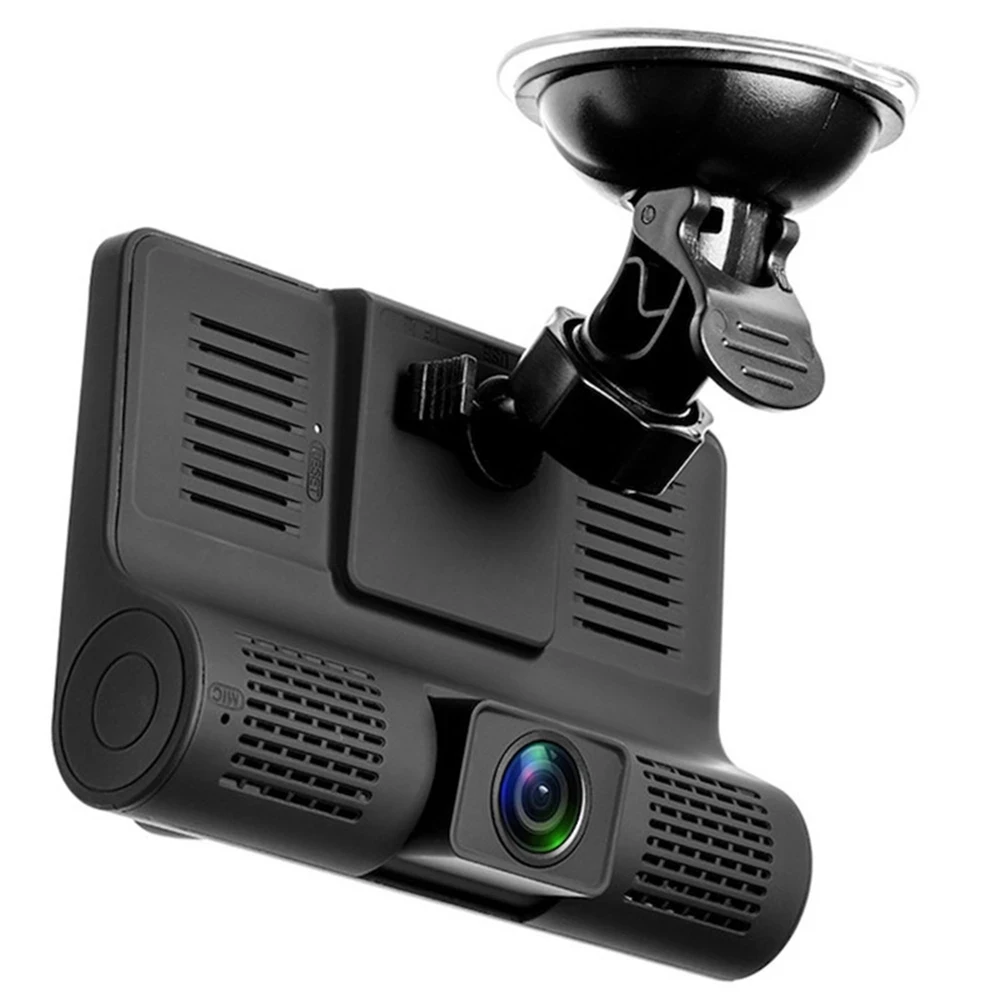 

Car DVR FHD Recorder Camera 4-Inch Three Lens 1080P 170 Wide Angle Driving G-Sensor And Night Vision Video Cam Registrator