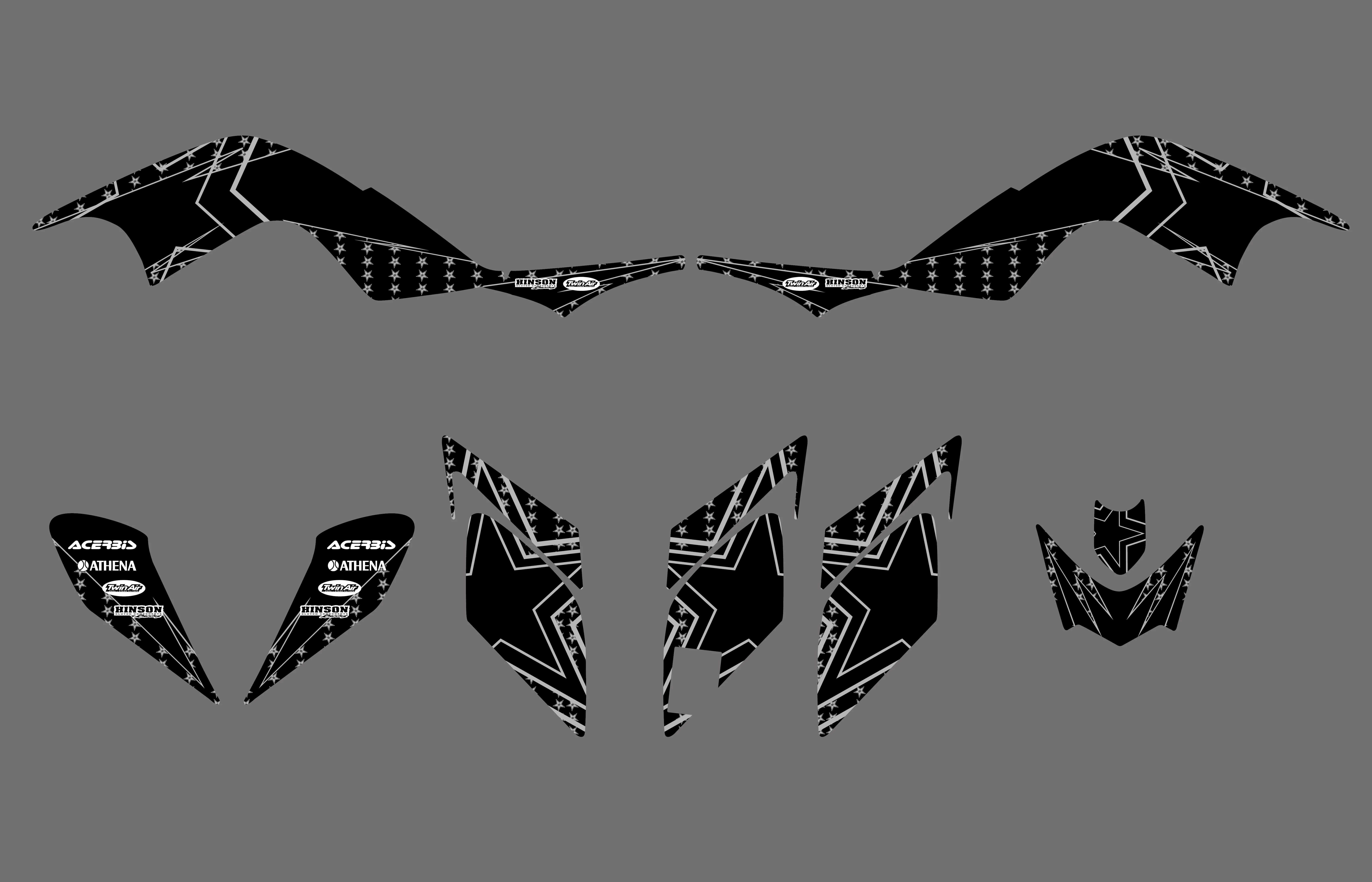 Наклейки графические для Yamaha RAPTOR 700 YFM700 ATV 2006 2007 2008 2009 2010 2011 2012|graphics kit|team decalsfor yamaha |