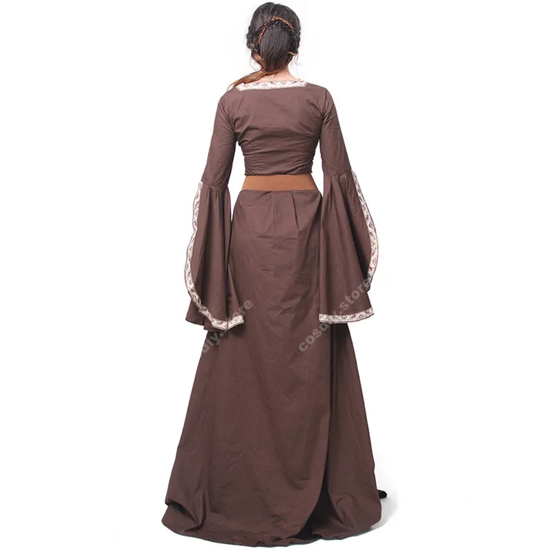 Средневековый Ренессанс принцесса кельтский костюм женский элегантный пол