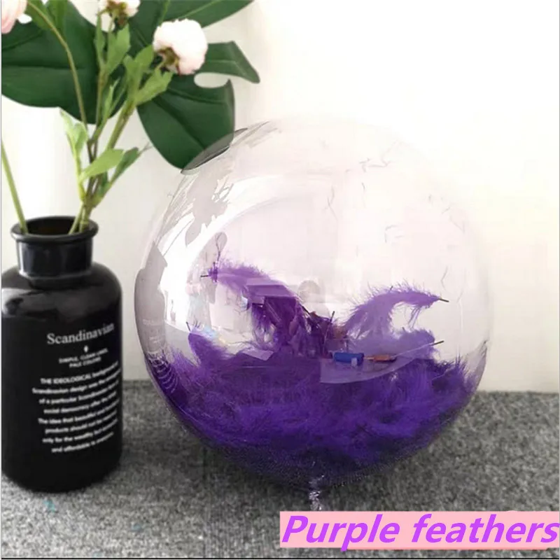 Прозрачный Гелиевый шар из ПВХ 18 дюймов или наклейка на день рождения перо