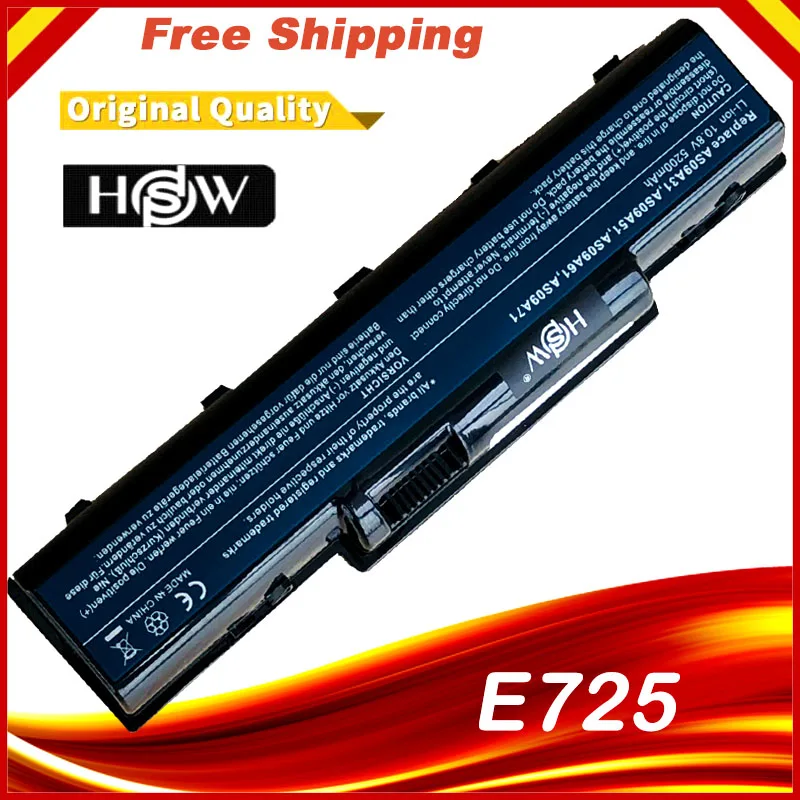 

HSW Laptop Battery For EMACHINE D525 D725 E525 E725 E527 E625 E627 G620 G627 G725 AS09A31 AS09A41 AS09A51 AS09A61 fast shipping