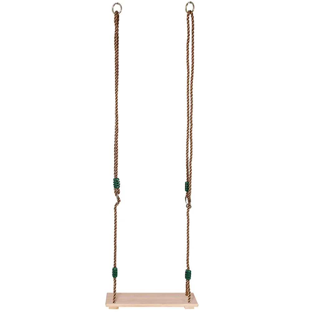 

Hanging Children Adult Hammock Wooden Swing Seat Playground Park Adjustable Rope Indoor Outdoor 4pc Board Yard Games For 150kg
