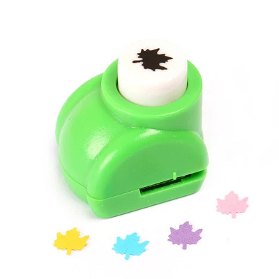 Maple leaf Funny Seal Mini Printing Paper Flower Cutter Art Craft Toy Punch DIY Puncher Paper Cutter Scrapbooking Punches DIY Toy For Child - Цвет: Maple leaf