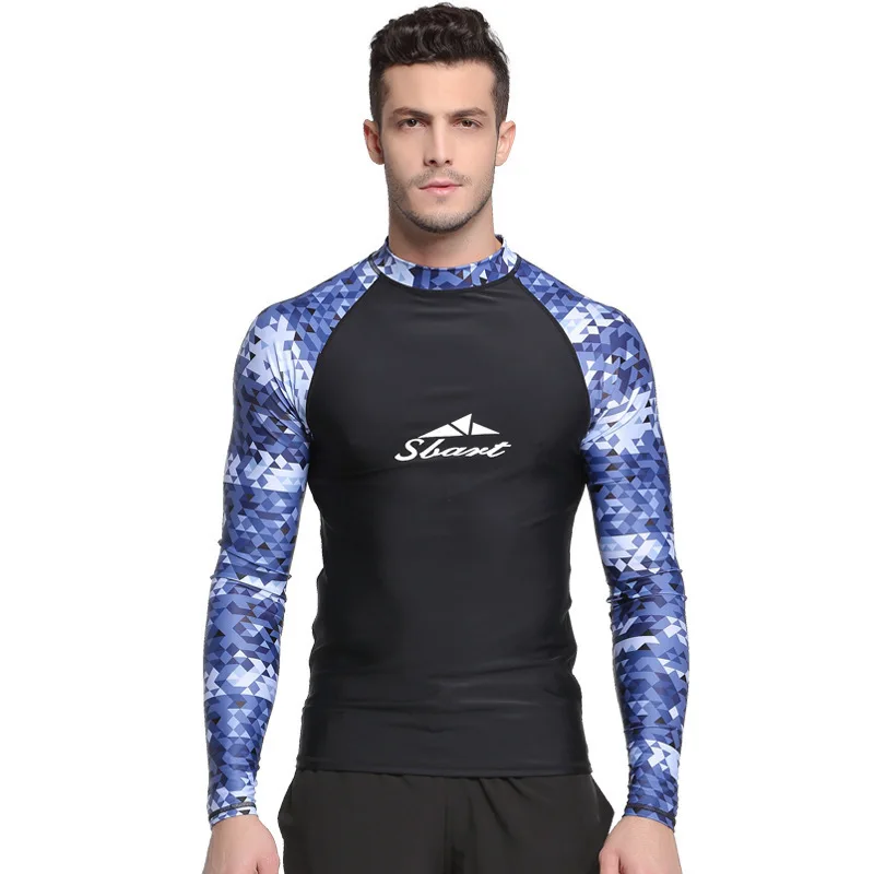 Черный Профессиональный Rashguard плюс 3XL мужской дайвинг с длинным рукавом UV400 купальный костюм для серфинга Сноркелинг купальный костюм «Медуза» Пляжная одежда - Цвет: Черный