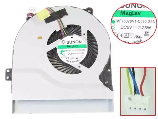 SUNON MF75070V1 C090 S9A DC 5V 2 25 W 4 проводной Сервер вентилятор охлаждения ноутбука|server fan|dc 5v