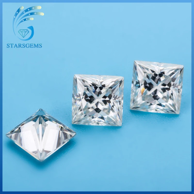 Starsgem необычный квадратный муассанит драгоценный камень GH 4 5*4 5 мм свободный шарик