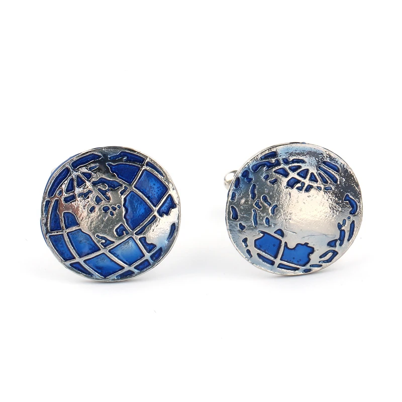 Мира запонки в виде карты круглые карта зажимы для галстуков подарок