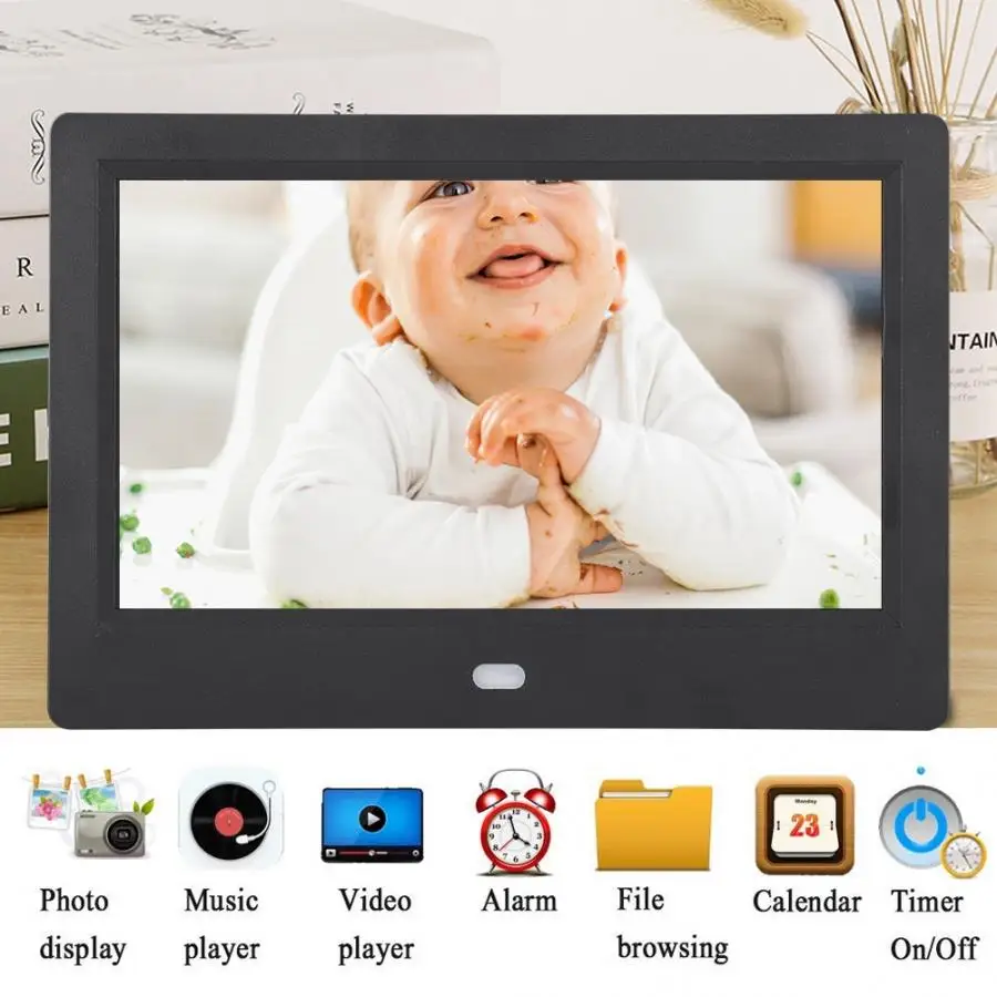 7 дюймов HD 1024*600 ips Экран цифровая фоторамка светодиодный электронный альбом |