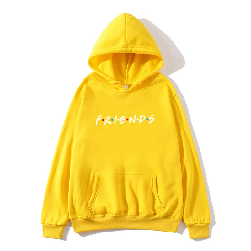 

Mens womens Hoodies Friends Letters Printing Pocket Warm Thicken Pullovers Hip Hop Loose Harajuku Solid color sweatshirt