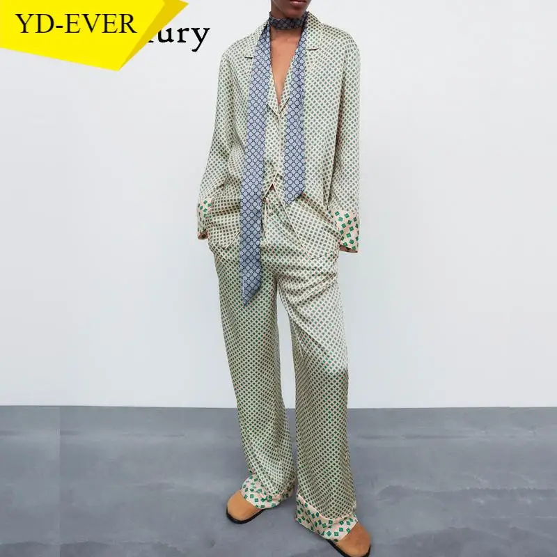 Новинка летний женский комплект CNlalaxury из 2 предметов бежевая рубашка с длинным