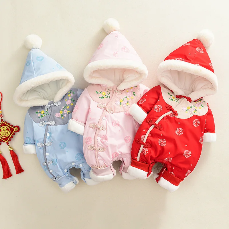 2019 Одежда для новорожденных детский комбинезон в китайском стиле детские