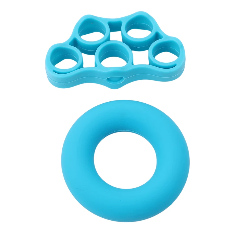 

2pcs Finger Resistance Bands Hand Gripper Forearm Wrist Training Stretcher Exercise Pull Ring Grips Expander Fitness Equipment