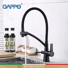 Смеситель для кухни GAPPO, черный кран с фильтрованной водой, для раковины