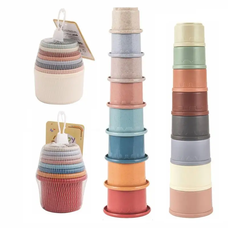 Children's Educational And Interesting Wheat Stalk Hourglass Stacking Cups Science Education Technology Bath Toy |