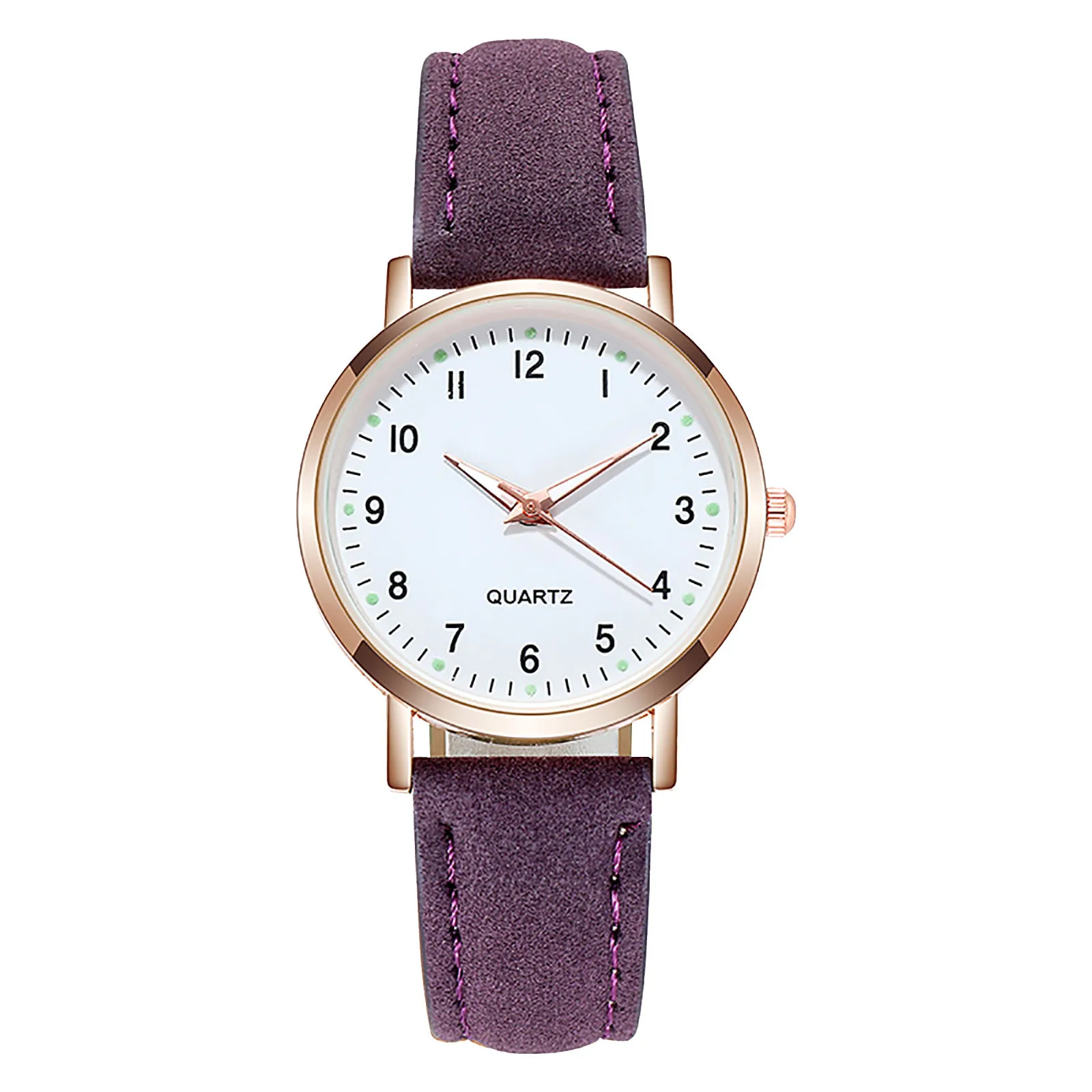 

Ladies Diamond-studded Luminous Retro Female Watch Leather Belt Quartz Watch Women Simplicity Casual Decoration Wristwatches