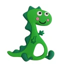 1 шт. детские игрушки для прорезывания зубов мультяшный динозавр силиконовая подвеска-прорезыватель Ожерелье Аксессуары для младенцев жевательные игрушки DIY