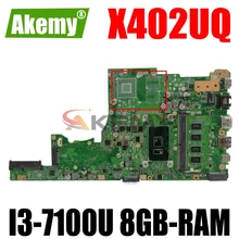 AKEMY X402UQ  Laptop Motherboard For ASUS  VivoBook 14 X405UA S4100U Original Mainboard 8GB-RAM I3-7100U GM