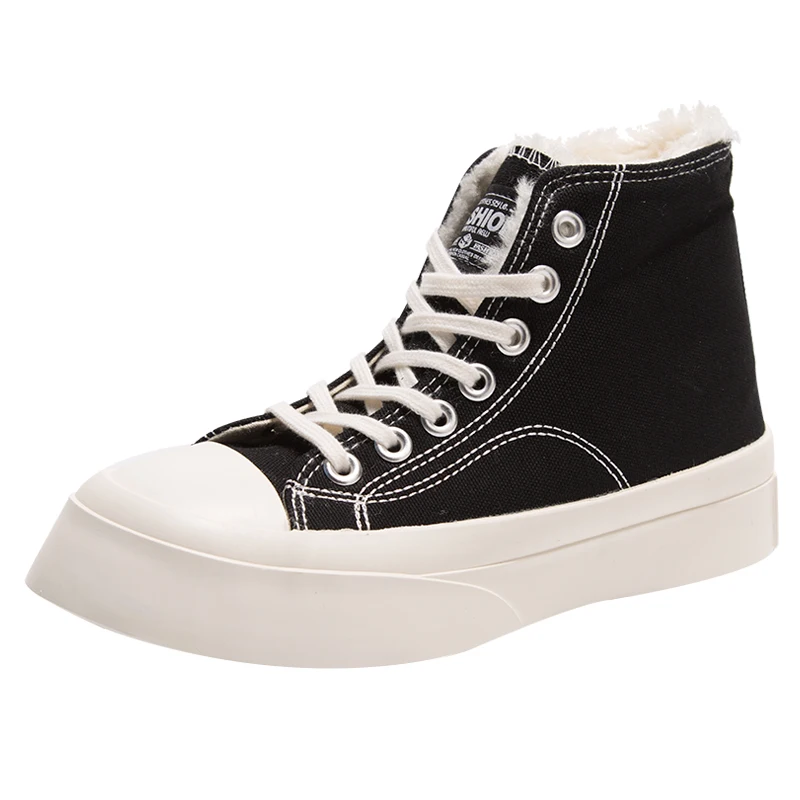 

Women's high top canvas shoes women's shoes keep warm in autumn and winter of 2020
