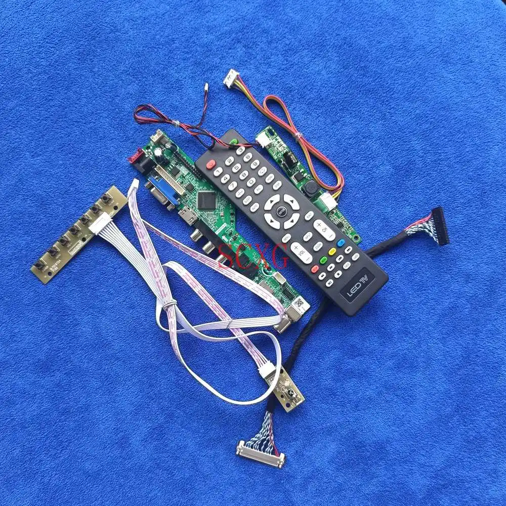 

Плата контроллера экрана для M185XTN01.2/M185XTN01.3, HDMI-совместимая с USB AV VGA сигналом, аналоговый 1366*768 Комплект «сделай сам», 30Pin LVDS LCD/светодиодный