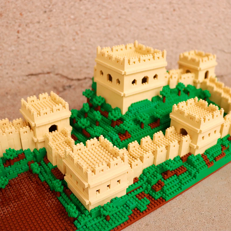 

Lezi 8022 City Architecture China Great Wall Tree 3D Model Building Blocks Set Mini Diamond Bricks Toy for Boys Children Gifts